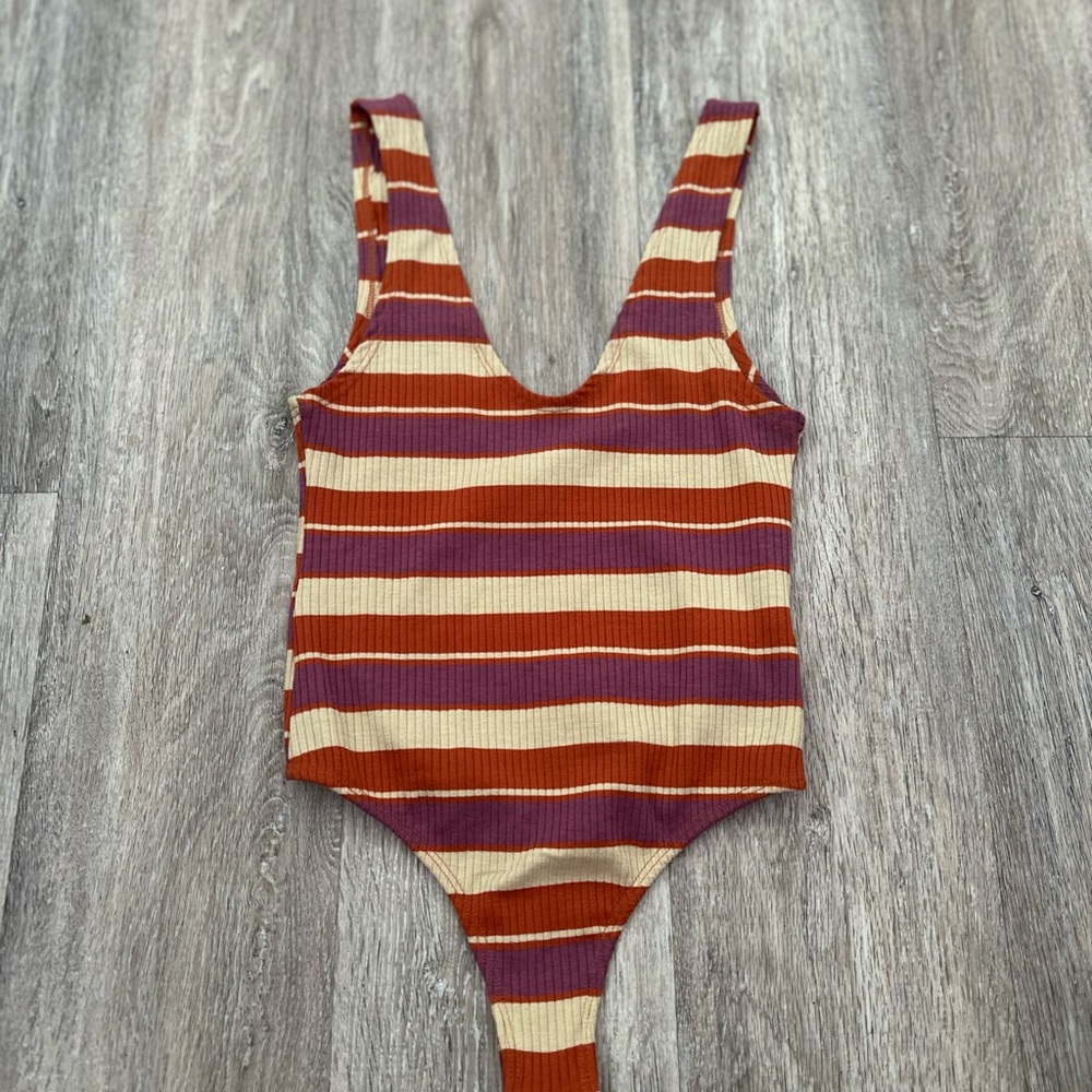 Free people striped womens Bodysuit size XS